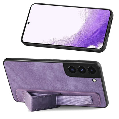 D11 For Samsung Galaxy S22+ 5G Case Slim-Fit Vintage PU Leather+TPU Phone Protector