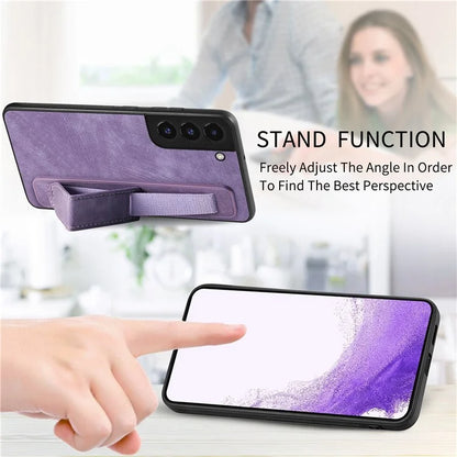 D11 For Samsung Galaxy S22+ 5G Case Slim-Fit Vintage PU Leather+TPU Phone Protector