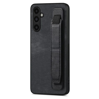 D11 For Samsung Galaxy A13 5G Case Wristband Kickstand Retro Leather Coated TPU Cover