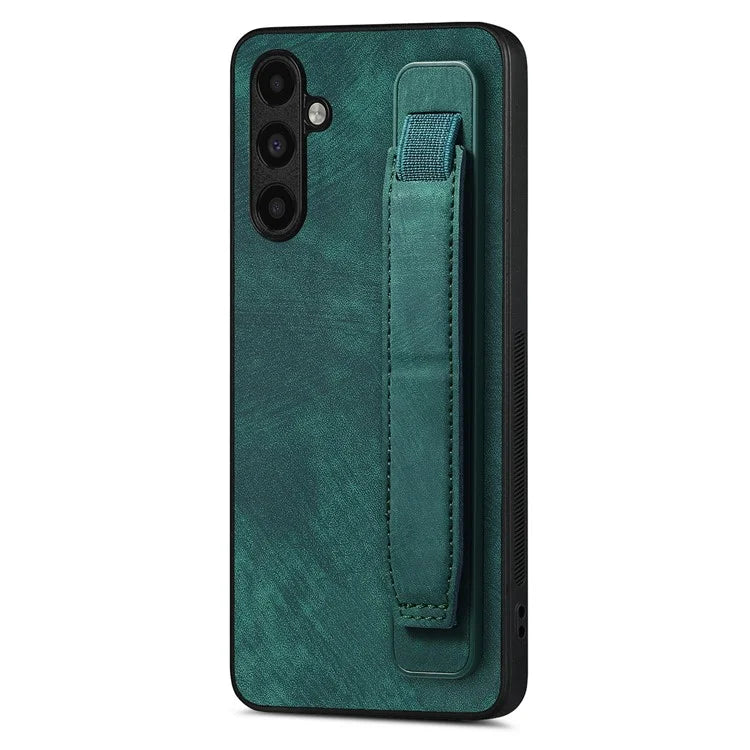 D11 For Samsung Galaxy A54 5G Case Wristband Kickstand Leather+TPU Cover