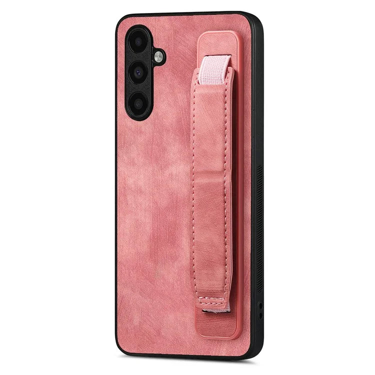 D11 For Samsung Galaxy A54 5G Case Wristband Kickstand Leather+TPU Cover