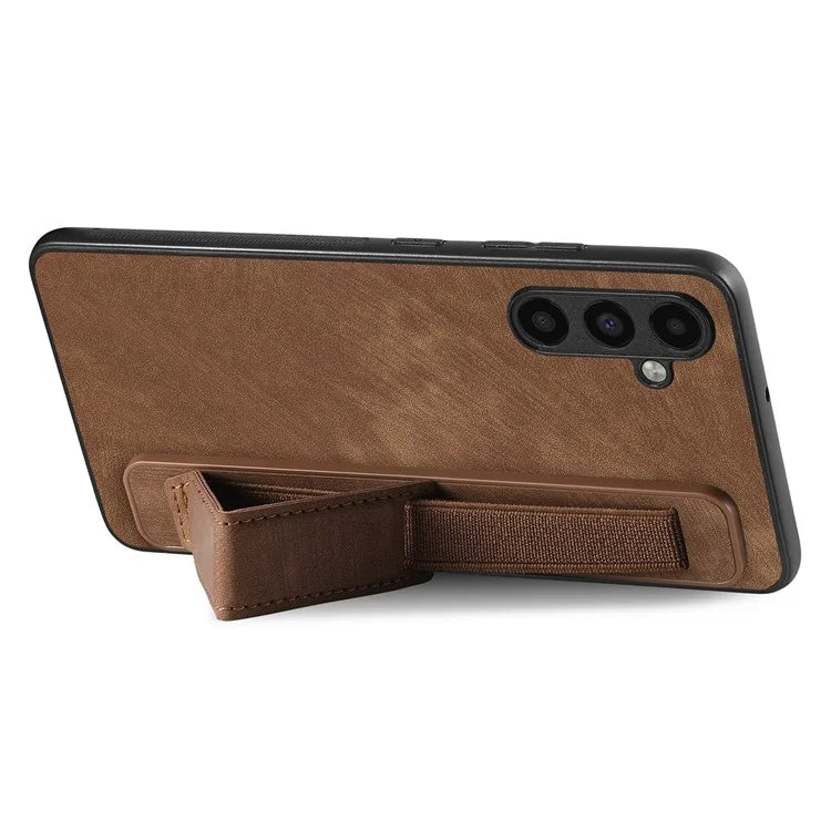 D11 For Samsung Galaxy A54 5G Case Wristband Kickstand Leather+TPU Cover
