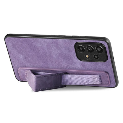 D11 For Samsung Galaxy A53 5G Phone Case Leather+TPU Cover Wristband Kickstand