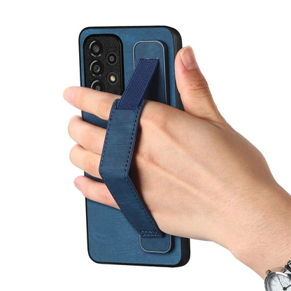 D11 For Samsung Galaxy A53 5G Phone Case Leather+TPU Cover Wristband Kickstand