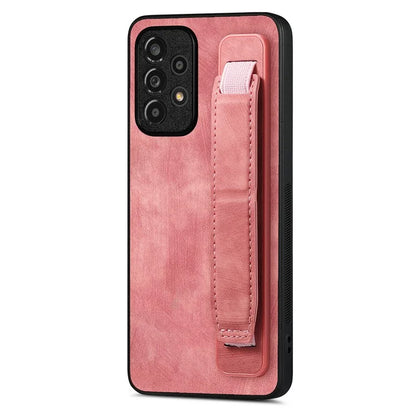 D11 For Samsung Galaxy A53 5G Phone Case Leather+TPU Cover Wristband Kickstand
