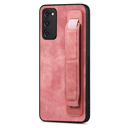 D11 For Samsung Galaxy S20 FE / S20 FE 5G / S20 FE 2022 / S20 Lite Retro Phone Case Wristband Kickstand