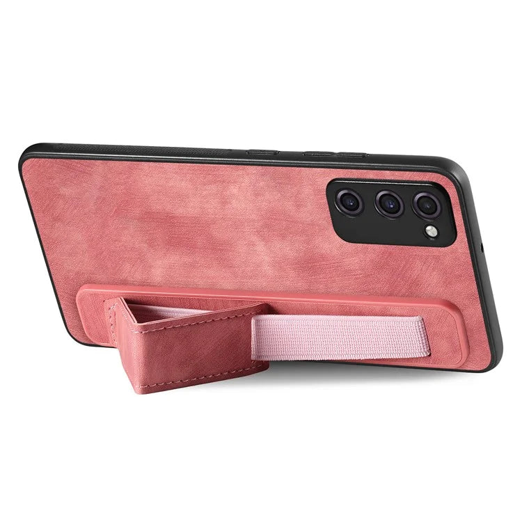 D11 For Samsung Galaxy S20 FE / S20 FE 5G / S20 FE 2022 / S20 Lite Retro Phone Case Wristband Kickstand