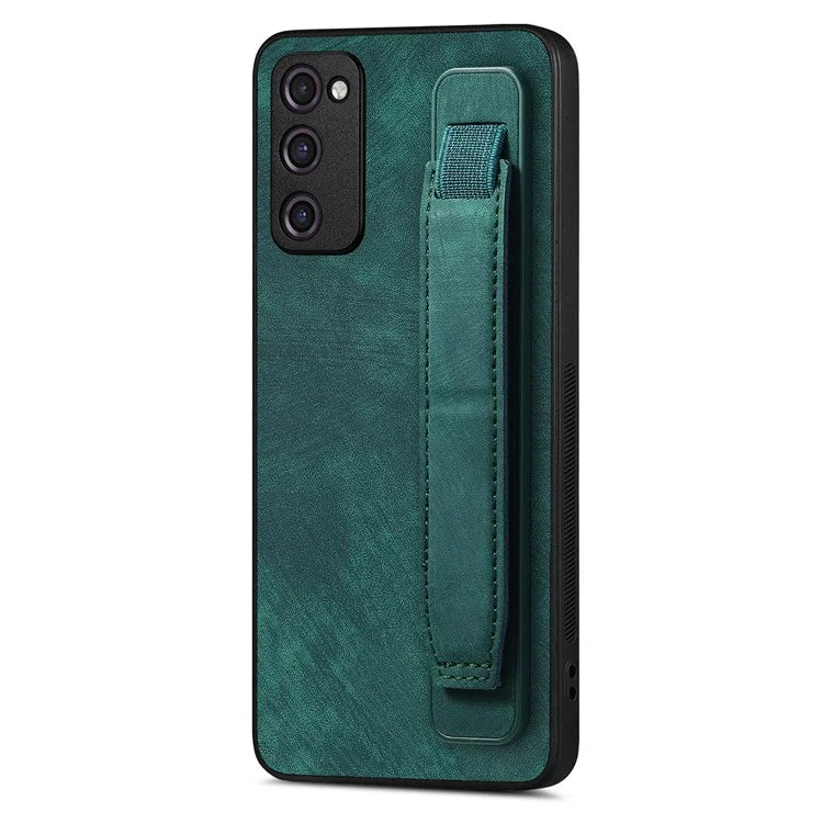 D11 For Samsung Galaxy S20 FE / S20 FE 5G / S20 FE 2022 / S20 Lite Retro Phone Case Wristband Kickstand