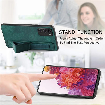 D11 For Samsung Galaxy S20 FE / S20 FE 5G / S20 FE 2022 / S20 Lite Retro Phone Case Wristband Kickstand