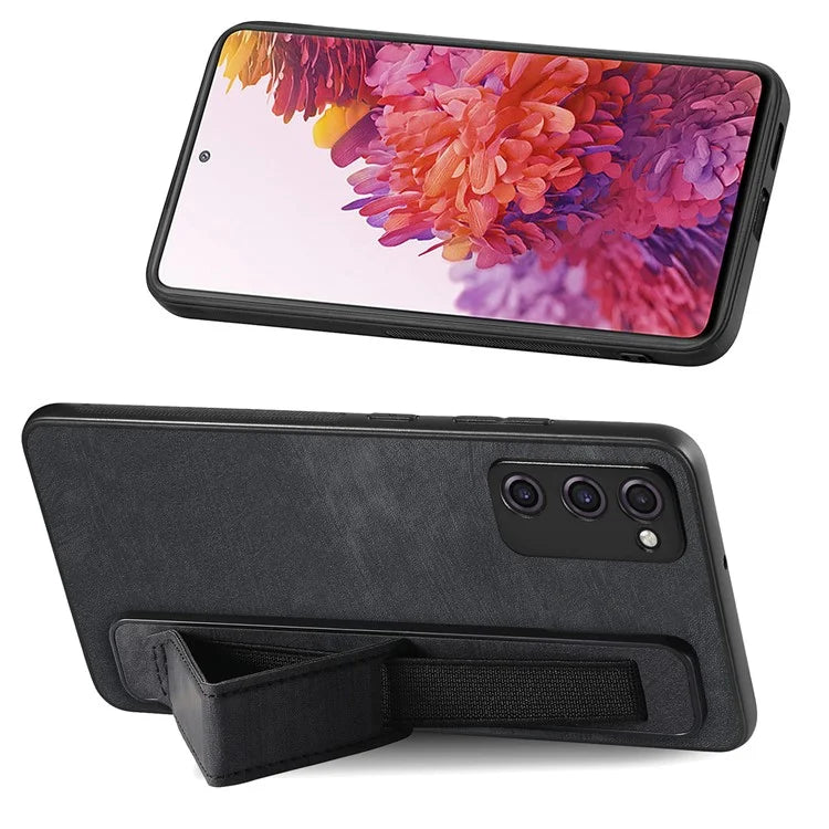 D11 For Samsung Galaxy S20 FE / S20 FE 5G / S20 FE 2022 / S20 Lite Retro Phone Case Wristband Kickstand