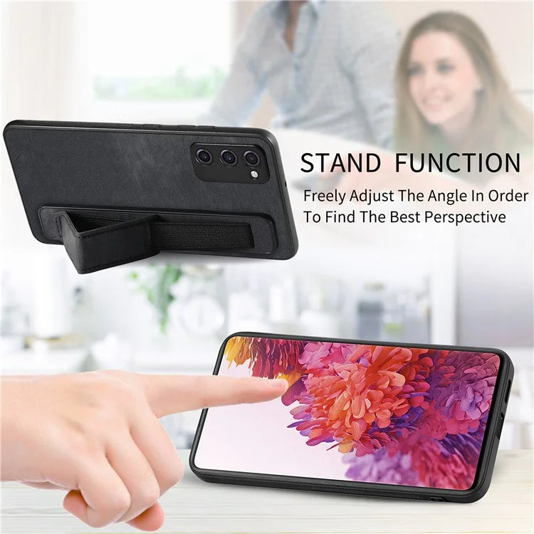 D11 For Samsung Galaxy S20 FE / S20 FE 5G / S20 FE 2022 / S20 Lite Retro Phone Case Wristband Kickstand
