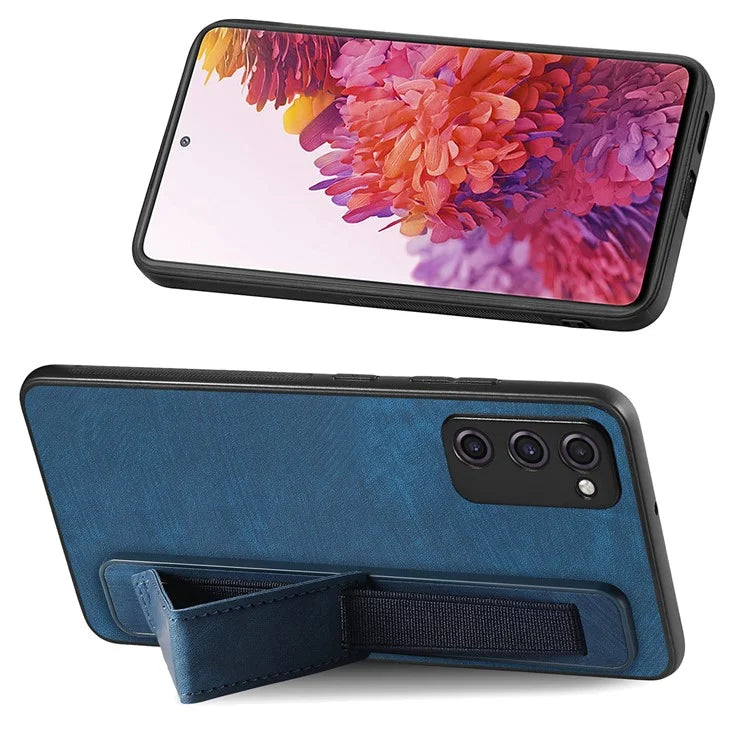 D11 For Samsung Galaxy S20 FE / S20 FE 5G / S20 FE 2022 / S20 Lite Retro Phone Case Wristband Kickstand