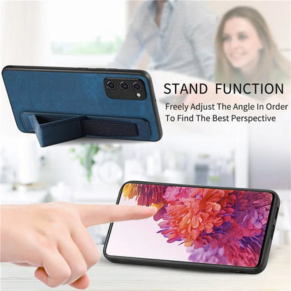 D11 For Samsung Galaxy S20 FE / S20 FE 5G / S20 FE 2022 / S20 Lite Retro Phone Case Wristband Kickstand