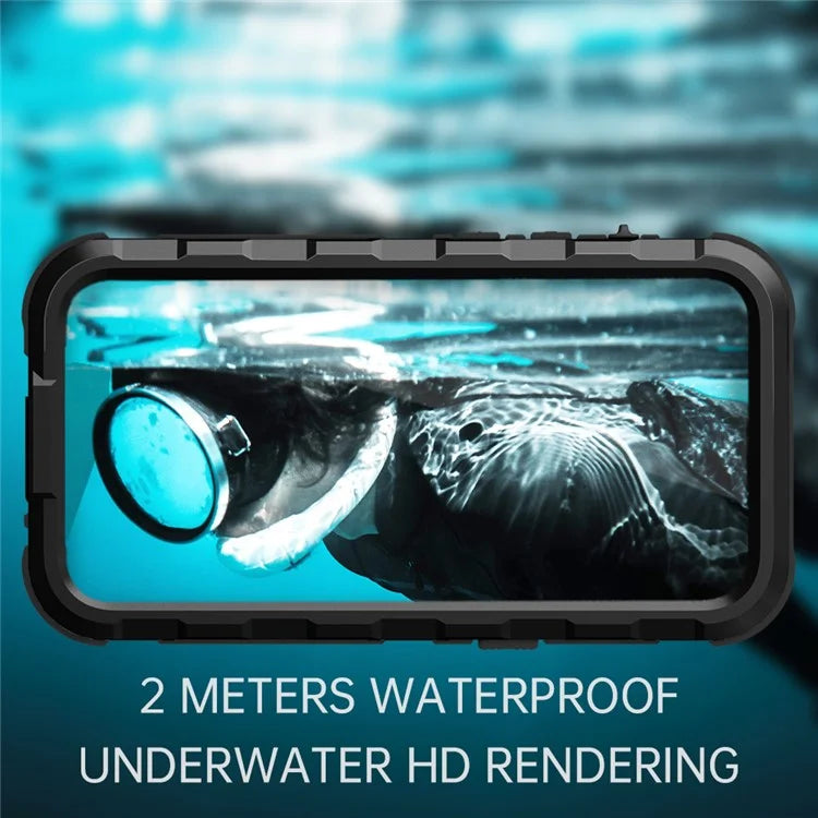 SHELLBOX M Series for iPhone 13 6.1 inch Case Metal IP68 Waterproof Diving Phone Case