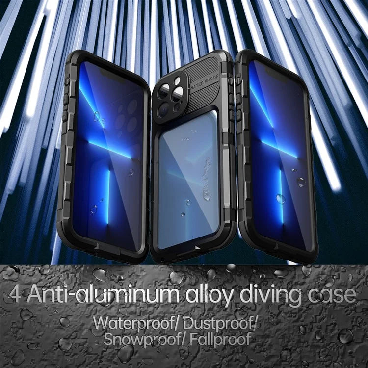 SHELLBOX M Series for iPhone 13 Pro Max 6.7 inch Metal Waterproof Case IP68 Diving Phone Case
