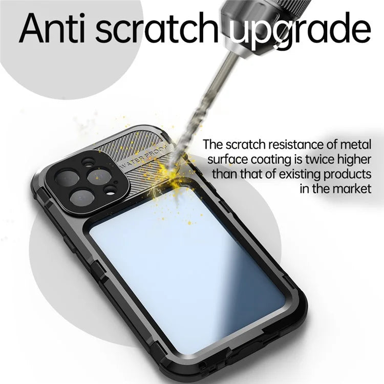 SHELLBOX M Series for iPhone 13 Pro Max 6.7 inch Metal Waterproof Case IP68 Diving Phone Case