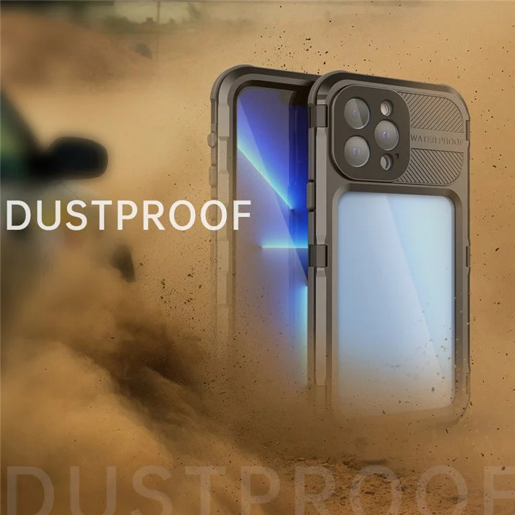 SHELLBOX M Series for iPhone 13 Pro Max 6.7 inch Metal Waterproof Case IP68 Diving Phone Case