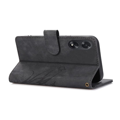 For Oppo A98 5G Cell Phone Case Imprinted PU Leather+TPU Cover with Wallet Stand
