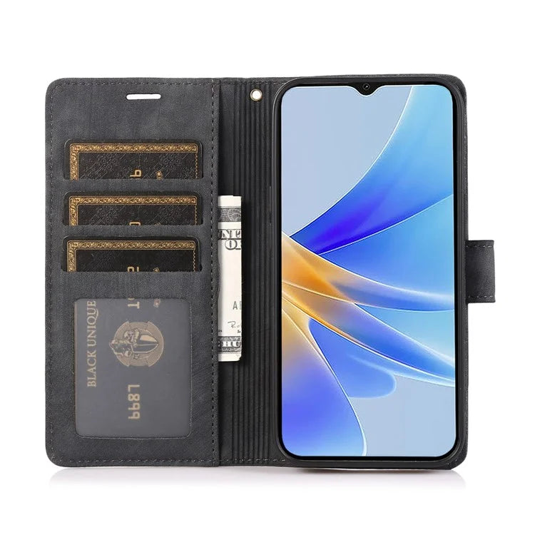 For Oppo A98 5G Cell Phone Case Imprinted PU Leather+TPU Cover with Wallet Stand