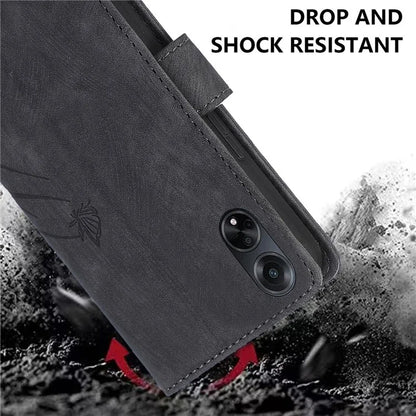 For Oppo A98 5G Cell Phone Case Imprinted PU Leather+TPU Cover with Wallet Stand