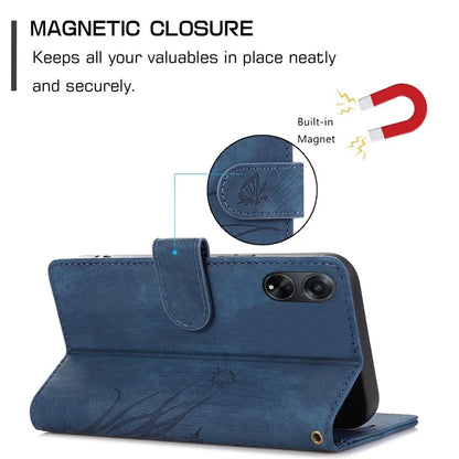 For Oppo A98 5G Cell Phone Case Imprinted PU Leather+TPU Cover with Wallet Stand
