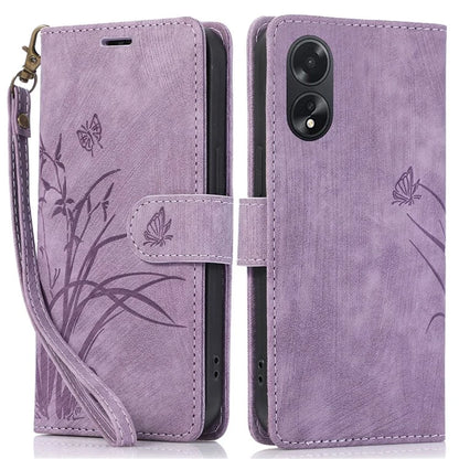 For Oppo A98 5G Cell Phone Case Imprinted PU Leather+TPU Cover with Wallet Stand