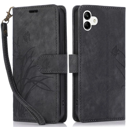 For Samsung Galaxy A05 4G Magnetic Case Imprinted PU Leather+TPU Card Slots Phone Protector