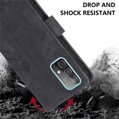 For Samsung Galaxy A05 4G Magnetic Case Imprinted PU Leather+TPU Card Slots Phone Protector