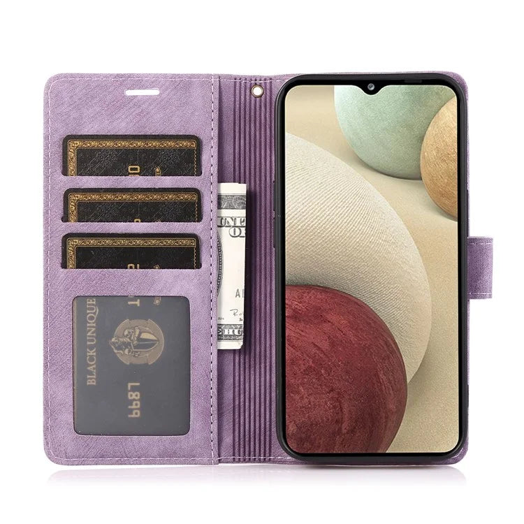 For Samsung Galaxy A15 4G Case Drop-resistant PU Leather+TPU Phone Cover with Magnetic Closure