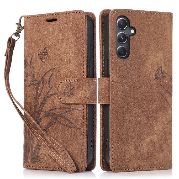 For Samsung Galaxy A15 4G Case Drop-resistant PU Leather+TPU Phone Cover with Magnetic Closure