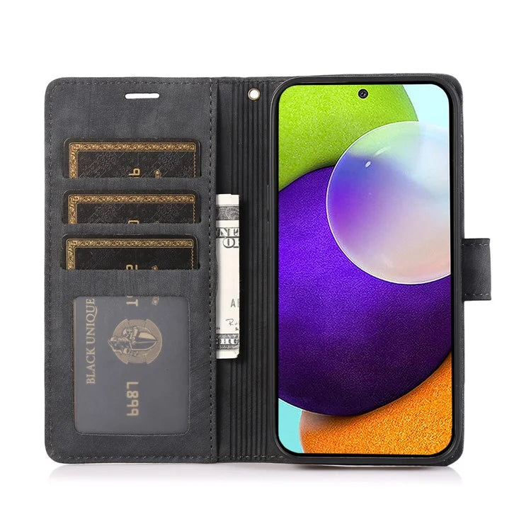 For Samsung Galaxy A73 5G Case Wallet Leather Cover Orchid Butterfly Pattern