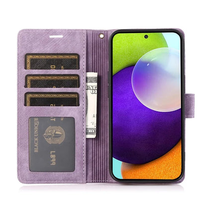 For Samsung Galaxy A73 5G Case Wallet Leather Cover Orchid Butterfly Pattern
