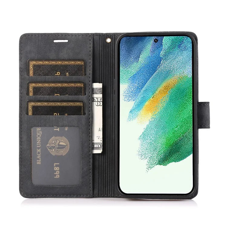 For Samsung Galaxy S24+ Leather Case Phone Wallet Orchid Butterfly Pattern