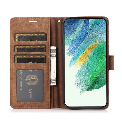For Samsung Galaxy S24+ Leather Case Phone Wallet Orchid Butterfly Pattern
