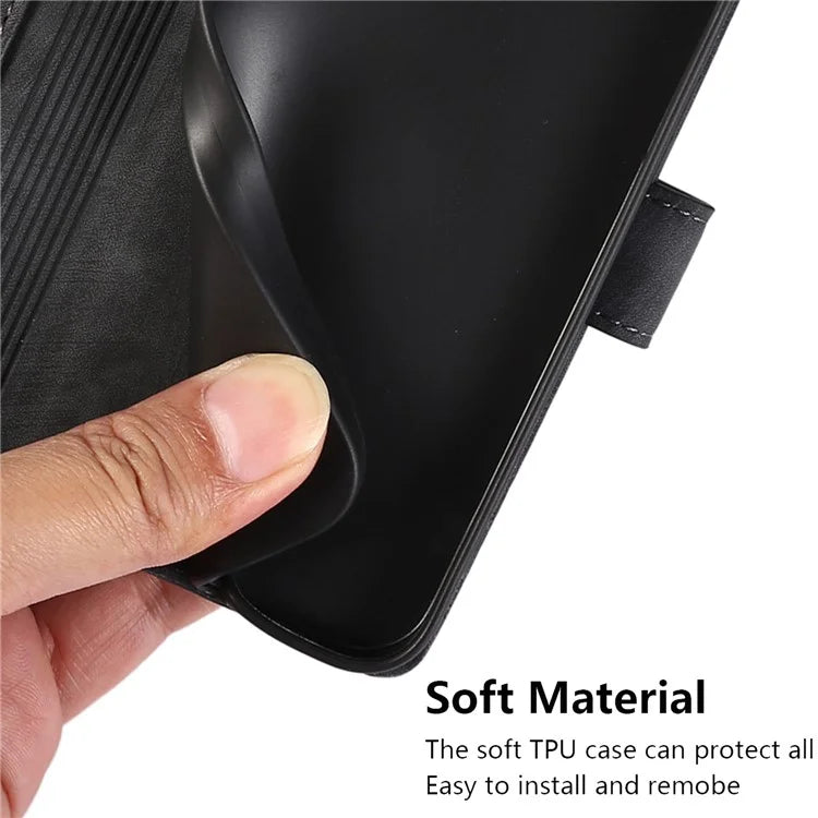 For Samsung Galaxy A04e 4G / F04 4G / M04 4G Leather Wallet Case Orchid Butterfly Pattern