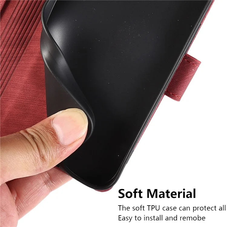 For Samsung Galaxy A04e 4G / F04 4G / M04 4G Leather Wallet Case Orchid Butterfly Pattern