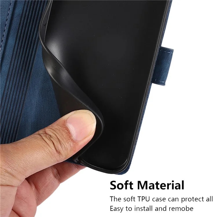 For Samsung Galaxy A04e 4G / F04 4G / M04 4G Leather Wallet Case Orchid Butterfly Pattern