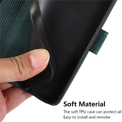 For Samsung Galaxy A04e 4G / F04 4G / M04 4G Leather Wallet Case Orchid Butterfly Pattern