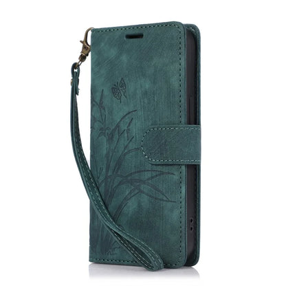 For Samsung Galaxy A04e 4G / F04 4G / M04 4G Leather Wallet Case Orchid Butterfly Pattern