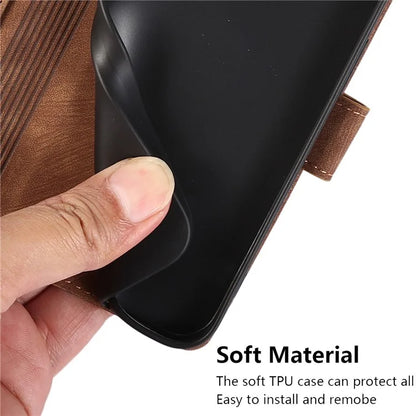 For Samsung Galaxy A04e 4G / F04 4G / M04 4G Leather Wallet Case Orchid Butterfly Pattern