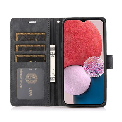 For Samsung Galaxy A13 4G / 5G Orchid Butterfly Leather Wallet Case with Strap