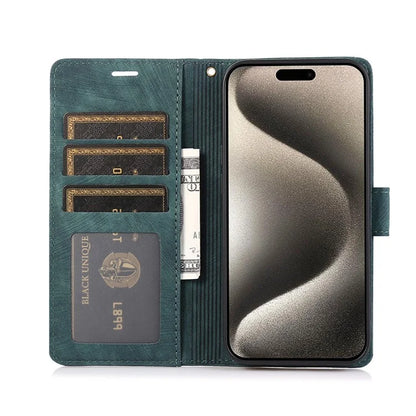 For iPhone 15 Pro Max Leather Case Orchid Butterfly Flip Wallet Phone Cover