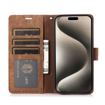 For iPhone 15 Pro Max Leather Case Orchid Butterfly Flip Wallet Phone Cover