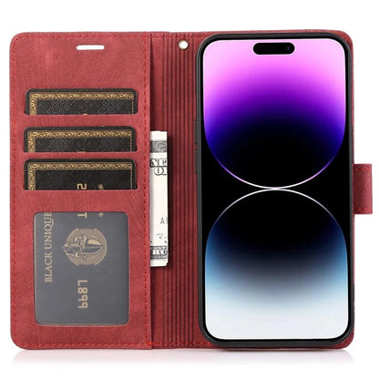 PU Leather Flip Case for iPhone 14 Pro Phone Wallet Cover Butterfly Orchid