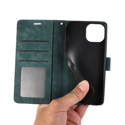 For iPhone 14 Pro Max Leather Wallet Case with Hand Strap Orchid Butterfly Pattern