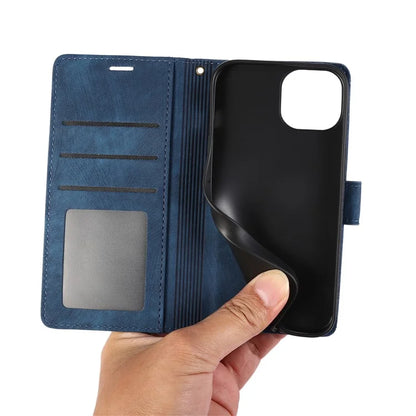 For iPhone 14 Pro Max Leather Wallet Case with Hand Strap Orchid Butterfly Pattern