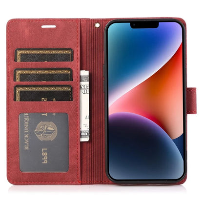For iPhone 15 Plus Case Leather Flip Wallet Cover with Strap Orchid Butterfly