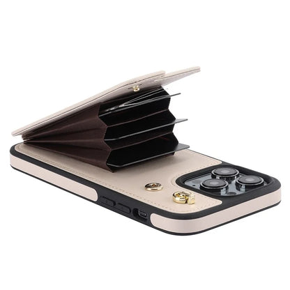 For iPhone 13 Pro Max 6.7 inch Cell Phone Case Crossbody PU Leather+TPU Ring Holder Kickstand Shell