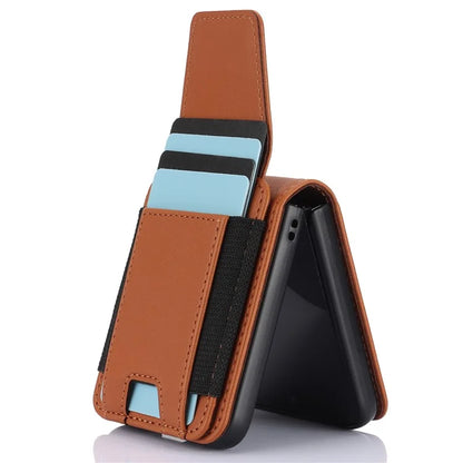 For Samsung Galaxy Z Flip5 5G Crossbody Phone Case Card Holder Leather Cover