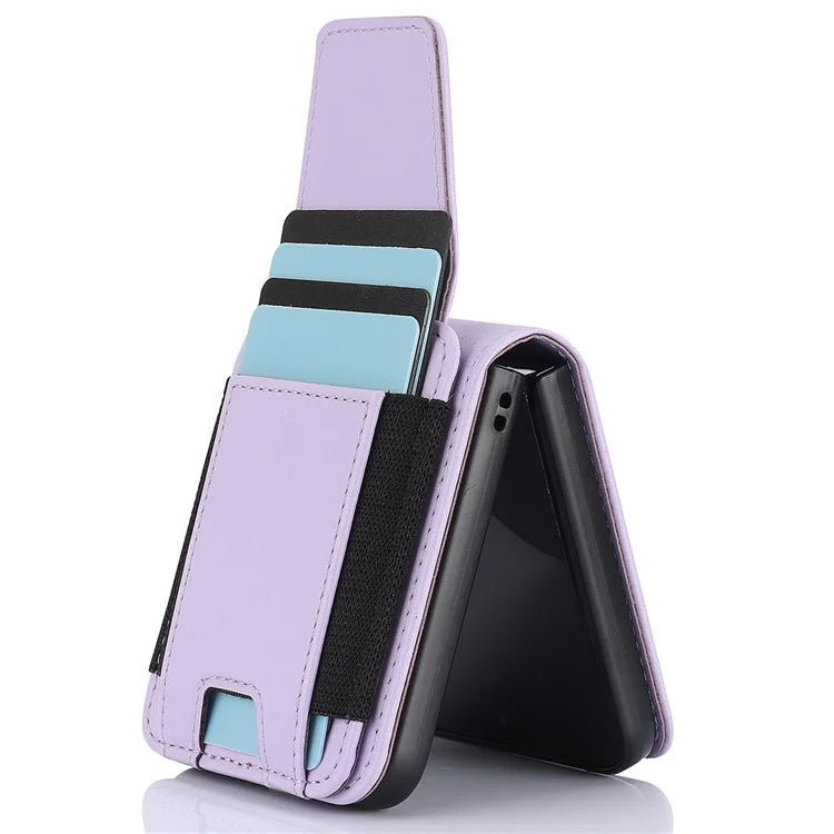 For Samsung Galaxy Z Flip5 5G Crossbody Phone Case Card Holder Leather Cover